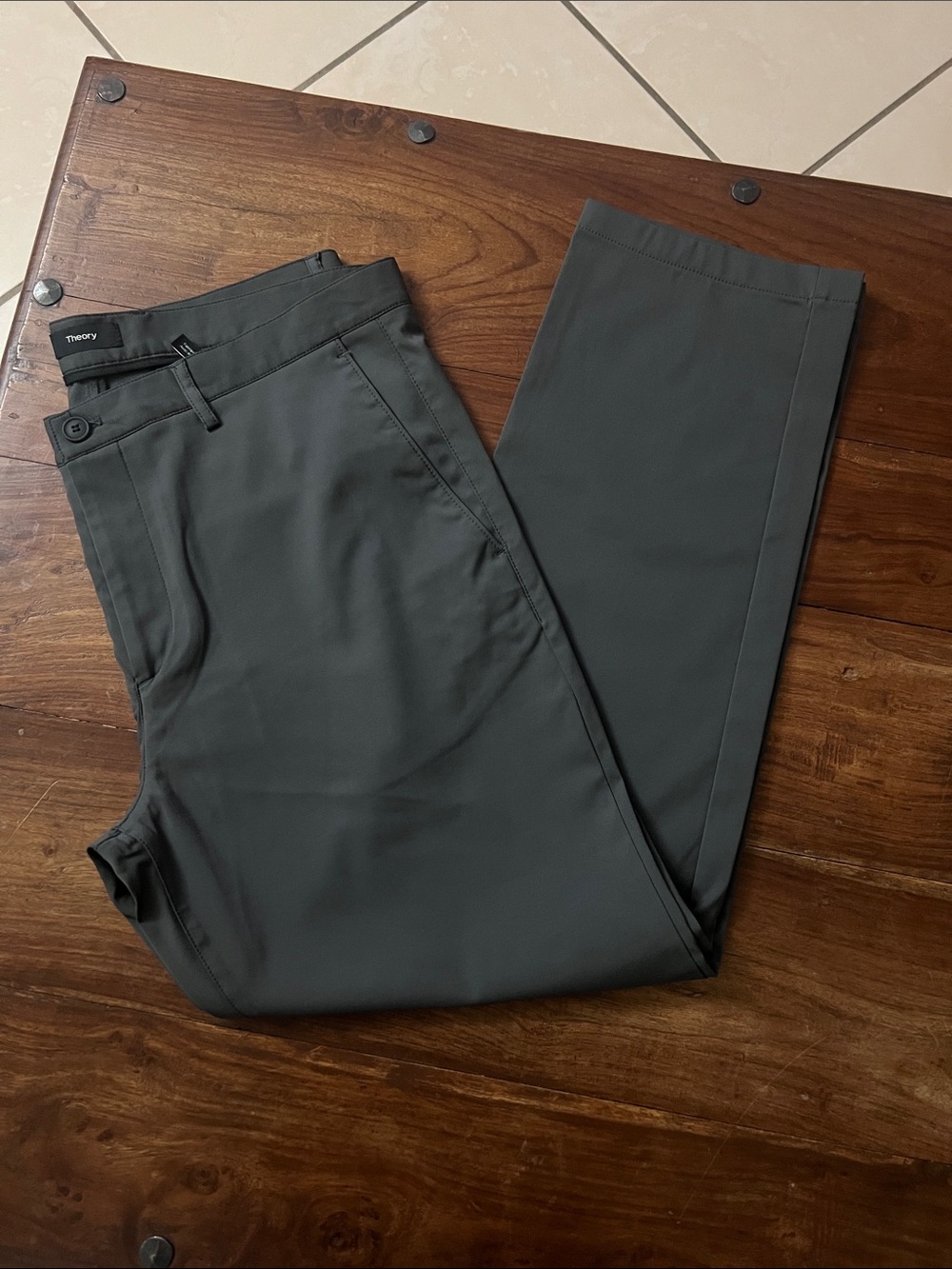 Theory Men's Charcoal Dress Pants
